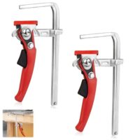 Schraubzwingen Führungsschiene 160 x 60 mm: 2 Stück Führungsschiene Zwinge Ganzstahl Tischzwinge zum Schleifen Schneiden mit 160mm Kapazität und 60mm Kehlentiefe