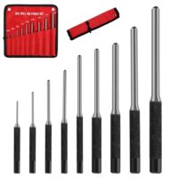 Splinttreiber Set aus Stahl, 9-teiliges Körner- und Schlagwerkzeug-Set für Beton, Stein & Wand Roll Pin Punch Set, Mechaniker Werkzeugset