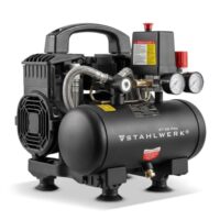 STAHLWERK Kompressor mit 3-Liter-Tank, ölfrei und leise, Druckluftkompressor mit Brushless-Motoren, für professionelle Anwendungen