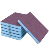 Schleifschwamm 6 Stück, 180 Körnung, Sortiment für Holz, Metall und Trockenbau, wasserdichtes Klebesystem, lange Lebensdauer