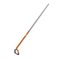 Pendelhacke zum Entfernen von Unkraut in Gärten und Pflanzenvorfeldern mit Metallstiel und gehärteter Klinge