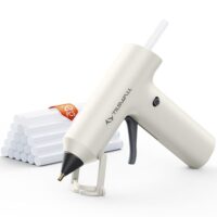 Tilswall Kabellose Heißklebepistole mit 20 Premium-Klebesticks und integriertem 2000mAh-Akku für Heimwerkerarbeiten und Reparaturen