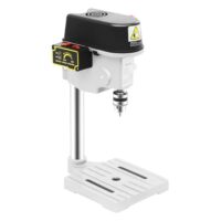 Tischbohrmaschine mit variabler Drehzahl, ideal für Holz, Metall, Schmuck und Kunststoff. Leistungsstarker Reinkupfermotor mit 340W.