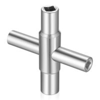 Vierkantschlüssel, 4 Kant Schlüssel 6.5mm/7mm/8mm/9mm, Multifunktionsschlüssel für Heizung Entlüftungsschlüssel Schaltschrankschlüssel Elektrische Wasser Gas Meter Box Universalschlussel