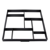 Wiederverwendbares Pflasterstein-Form-Set aus hochfestem Kunststoff für die Herstellung von Beton-Trittsteinen für Gärten, Straßen und Terrassen.