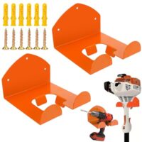 Garten-Geräte-Halterung, Wandhalterung für Rasentrimmer, Elektrowerkzeug Aufhänger, Gartengeräte Aufhängung mit Schrauben, Garagentrimmer, Gartenordnung und Platzersparnis