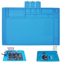 500°C Hitzebeständige Magnetische Arbeitsmatte Silikonmatte Lötmatte 45 x 30 cm für Elektronik, Smartphone und Uhren
