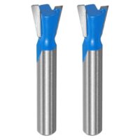 Dovetail-Fräser 2 Stück für Schubladen und Schrankverbindungen, Wolframkarbid Material, Durchmesser 3/8"
