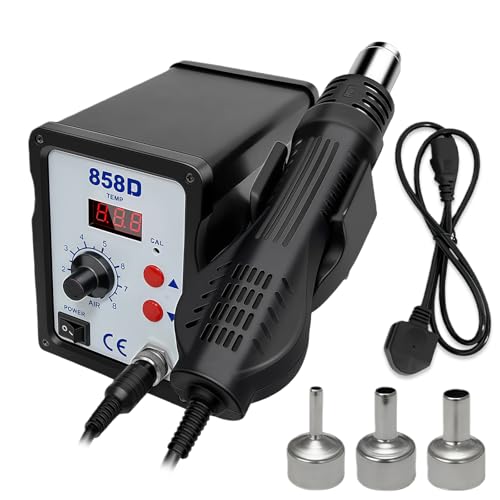 Professionelle Heißluft Lötstation mit digitaler LED-Anzeige und schnellem Aufheizen für anspruchsvolle Anwendungen wie BGA, SOIC, CHIP, QFP und PLCC