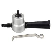 Doppelkopf-Blechknabberschneider, 360 Grad verstellbar, Bohrmaschinen-Nibbler-Schneidwerkzeug für Blechproduktion und Autoreparatur