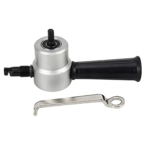 Doppelkopf-Blechknabberschneider, 360 Grad verstellbar, Bohrmaschinen-Nibbler-Schneidwerkzeug für Blechproduktion und Autoreparatur