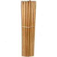 10 Stueck Ersatzbesenstielen aus Buchenholz, 150 cm lang, ideal fuer Gartenarbeiten und Heimwerken