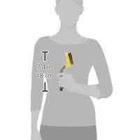 Ergonomische Drahtbürste mit weichem Griff und Edelstahlläufern zum Reinigen und Polieren von Oberflächen, breit und weicher Griff, Schwarz und Gelb