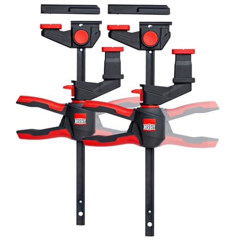 Einhand-Tischzwingen Set von BESSEY, Führungsschienen fixieren, 150 mm Spannweite, 60 mm Ausladung