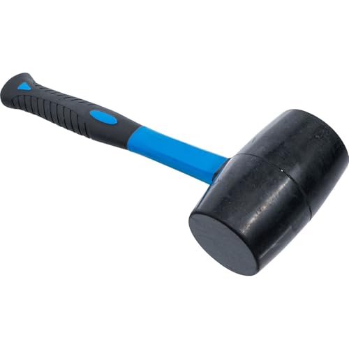 BGS Gummihammer mit Fiberglasstiel, 900 g, Ø 70 mm, 2-Komponenten-Griff für Pflasterarbeiten, Karosserie und Reifenmontage