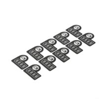 Batteriekapazitätsanzeige-Aufkleber für Makita BL1830 und BL1430 - 10 Stück - Schwarz - ideal für Lithium-Batterien von Makita BL1830 und BL1430 - einfache Überwachung der Leistungsstufen