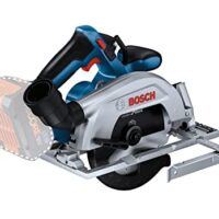 Bosch Professional 18V System Akku Kreissäge GKS 18V 57-2 mit externer Staubabsaugung und 165mm Sägeblatt