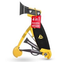 BROSZIO Fugenmesser 4 in 1 - Silikonentferner mit Klinge, Spatel, Fugenhaken und Stecher