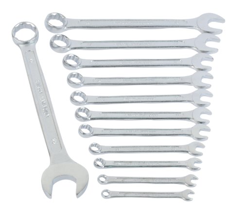 Hochwertiges Werkzeugset mit 12 Ringmaulschlüsseln in verschiedenen Größen, Chrom-Vanadium-Stahl, langlebig und robust, ideal für Heimwerker und Profis in Werkstatt oder Garage.