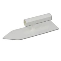 Kunststoffreibe für Kalkputz-Arbeiten, Reibebrett spitz 230x70mm, kleiner Aufzieher und Glätter