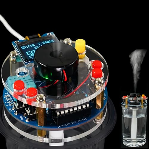 DIY Luftbefeuchter Lötbausatz mit OLED Display, Temperatur- und Luftfeuchtigkeitsanzeige, Timer und Lötbausätze Kit für Erwachsene und Anfänger