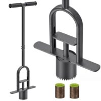 Gartenarbeit-Werkzeug, Zwiebelpflanzer, Tulpen, Narzissen, Rasenlocher, Ausstecher, Einpflanzhilfe, Scharfe Verzahnung, Automatik, verdichtete Erde