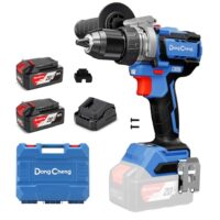 Ergiebiger Akku-Schlagbohrschrauber von Dong Cheng mit 18 Volt und Brushless-Motor, ideal für Heimwerker und Profis