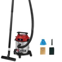 Einhell Nass-Trockensauger TC-VC 1240 S mit 950 W Leistung, 180 mbar Saugleistung und 4 Lenkrollen für effiziente Bodenreinigung