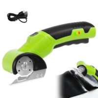 Elektrische Schere 4V, kabelloser Kartonschneider mit LED-Licht und Sicherheitssperre für Pappe, Stoff, Leder und Teppich