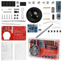 Elektronik Lernset für Anfänger mit digitalen Tunermodul, LCD-Frequenzanzeige und USB-Lademodul zum Lernen von Grundlagen der Elektronik