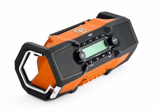 FEIN Robustes und mobiles Baustellen-Akku Digitalradio ARAD 18 BC AS mit vier Wiedergabequellen (DAB+, Bluetooth, FM und AUX)