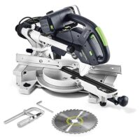 Festool Kapp-Zugsäge KS 60 E KAPEX mit Kreissägeblatt WOOD UNIVERSAL, Schraubzwinge und Innensechskantschlüssel