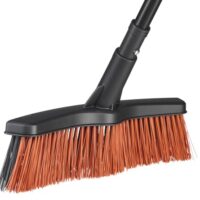 Ersatzkopf für Fiskars Solid Stiel oder als separater Besen-Kopf zum Verbinden, 38 cm breit, schwarze Farbe, Kunststoff