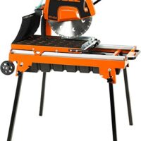 GÖLZ MS-400 Steinschneidemaschine, Made in Germany - Hochwertiges Werkzeug für die Steinbearbeitung mit großem Schnitttiefen und elektrischer Wasserpumpe.