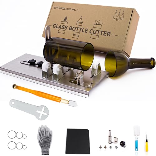 DIY-Gerät zum Schneiden von Bier-, Schnaps-, Whiskey-, Alkohol- und Champagnerflaschen mit Diamant-Hartmetallklingen