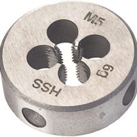 HAZET Schneideisen 849AG-M5 für Außengewinde M5 x 0,8, präzise Gewindeschneiden, robustes Werkzeug für Metallbearbeitung in der Werkstatt und Industrie