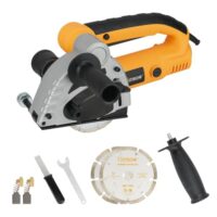 Hoteche 125mm Grabenfräse mit Kupferdrahtmotor, Weichstart und 8500RPM, inklusive 2 Diamant-Scheiben in Farbschachtel