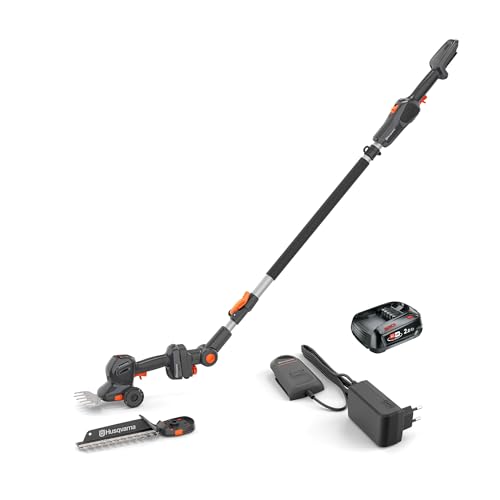 Husqvarna Aspire Akku Gras- und Strauchschere S20-P4A mit Verlängerung, Strauch- und Grasscherenmesser, 18V (inkl. Verlängerung, Akku & Ladegerät)