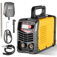 IGBT Inverter Schweißgerät 300A ARC MMA Elektroden Schweißgerät mit LCD Display tragbar 220V inkl. Schweißbrenner Masseklemme Schutzbrille Handschuhe Bürste und Stabelektroden