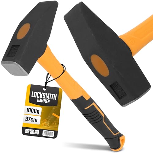Ergonomischer Schlosserhammer mit Fiberglasstiel und gehärtetem Stahlkörper für Profiklempner und Handwerker