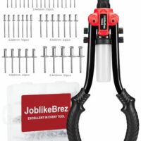 Profi Nietenzange mit 210 Blindnieten in verschiedenen Größen und einer großen 33 cm Blindnietzange mit Auffangbehälter. Geeignet für Auto-, Metall- und Heimwerkerarbeiten.
