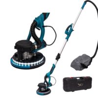 Elektrischer Trockenbauschleifer 800W mit klappbarem Teleskopgriff und automatischer Staubabsaugung für den Profi oder Heimwerker