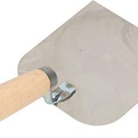 KOTARBAU Edelstahl Maurerkelle 128 mm x 120 mm mit Holzgriff Stukkateurkelle Putzkelle Eckige Kelle für Mauererarbeiten