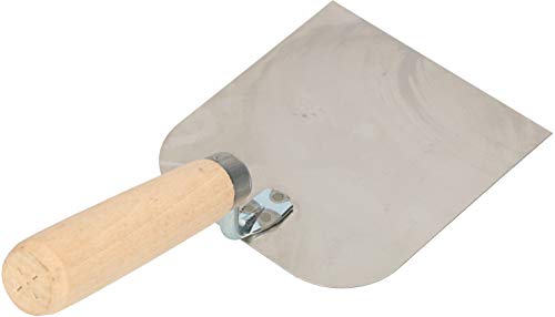 KOTARBAU Edelstahl Maurerkelle 128 mm x 120 mm mit Holzgriff Stukkateurkelle Putzkelle Eckige Kelle für Mauererarbeiten