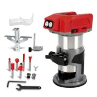 Kabelloser Power-Router kompatibel mit Milwaukee M18 18 V Akku, bürstenloser Holzfräser, 5 Geschwindigkeiten, 800 W, 30000 U/min, Handpalmenfräse mit Trimmfräser-Bits