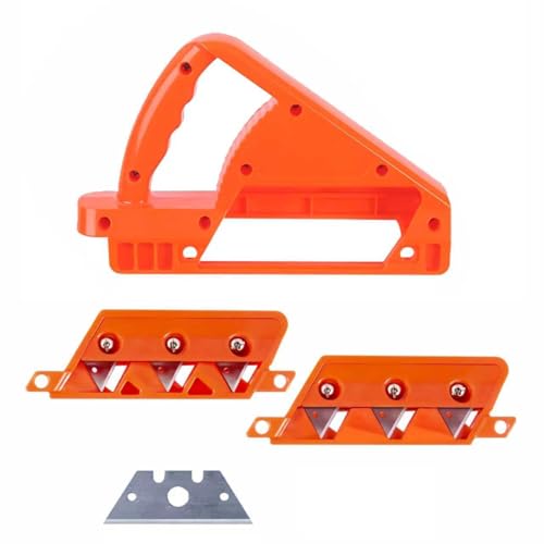 Hochwertiger Kantenhobel für Gipskarton mit 45° und 60° Klingensatz, Robust Gipskartonplatten Korkplatten mit 10 Klingen, Schnellschneider für Gipskartonplatten zur Dekorationsholzarbeit