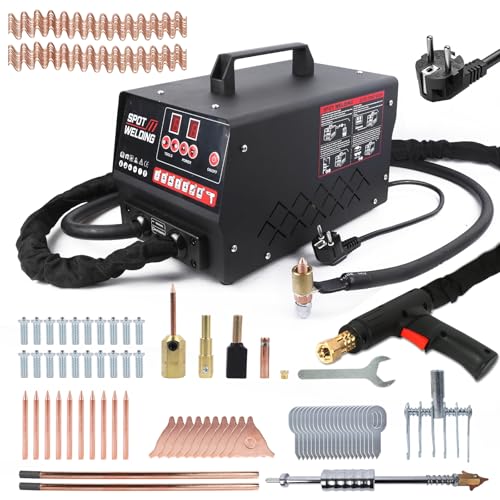 220V Karosserie Ausbeulspotter, 3500W Dellenentfernungswerkzeug für Karosserie-Reparatur-Set mit 7 Schweißmodi und Automatik/Manueller Modus