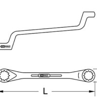 Klassischer Doppel-Ringschlüssel 21x23 mm von KS Tools, metallisches Werkzeug für Metallbearbeitung