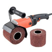 Satiniermaschine mit 2 Rädern, Holz Bürstenschleifer, Elektrische Satiniermaschine, Drahtziehmaschine für verschiedene Materialien