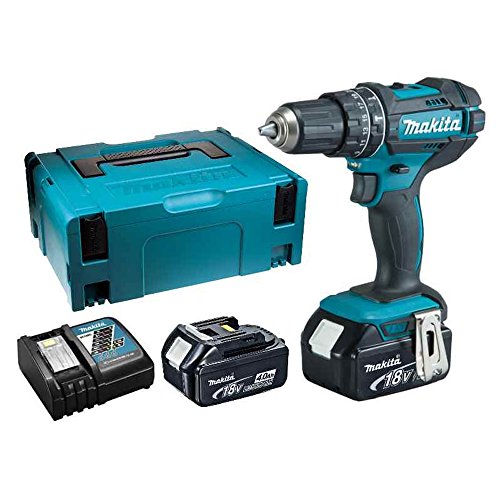 Makita DHP482RMJ Akku, Li-Ion, Schwarz, Blau, Silber, Heimwerker und Profi Werkzeug